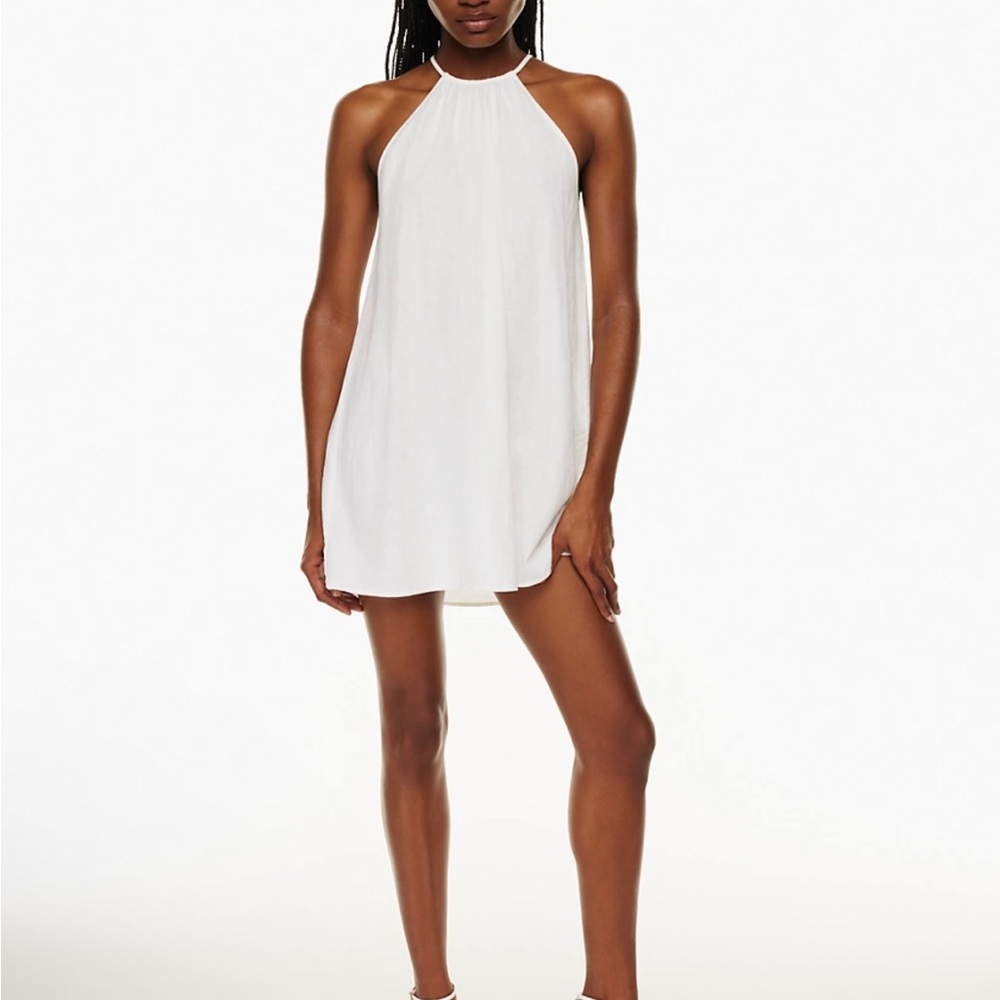 Aritiza Babaton Linen Mini Dress in White in XS
